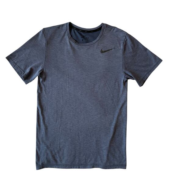 Nike Dri-Fit Short Sleeve T Shirt Men's Small Steel Blue Athletic Gym Stretch - Picture 2 of 15